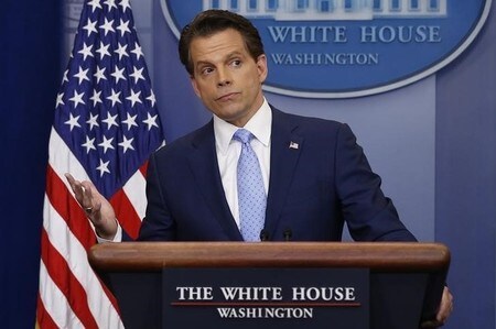 　７月２５日、トランプ米政権のアンソニー・スカラムチ新広報部長（写真）は、ホワイトハウスにおける広報業務を再編するだろうと述べたほか、情報のリークがやまなければスタッフを解雇する意向を示した。写真は２１日ホワイトハウスで撮影（２０１７年　ロイター／Jonathan Ernst）
