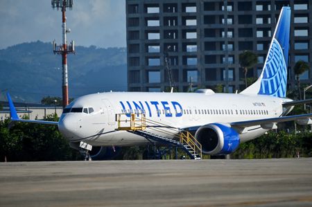 　８月８日、米ユナイテッド航空は、イスラエルのテルアビブ便を当面運休することを発表した。１月７日撮影（２０２４年　ロイター/Miguel J. Rodriguez Carrillo）