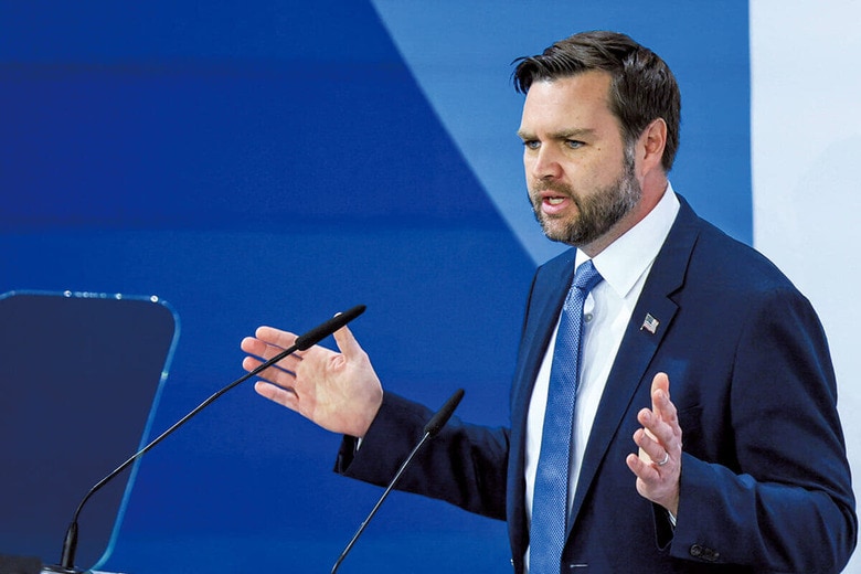 バンス米副大統領はミュンヘン会議で欧州を非難した（2月14日）　LEAH MILLISｰREUTERS