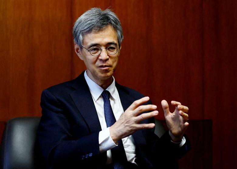 氷見野日銀副総裁。2023年6月、都内で撮影。REUTERS/Kim Kyung-Hoon