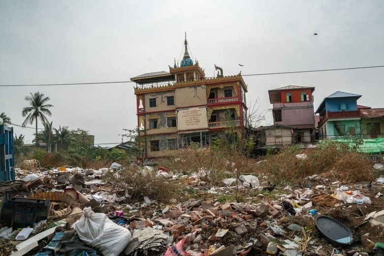 被災したミャンマー第2の都市マンダレー（2025年4月8日）reuters