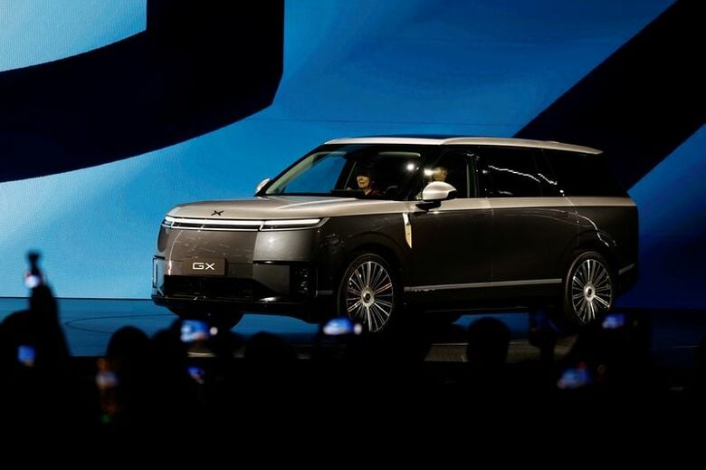 写真は小鵬汽車の新型フラッグシップSUV「GX」。2026年5月20日、北京で撮影。REUTERS/Tingshu Wang
