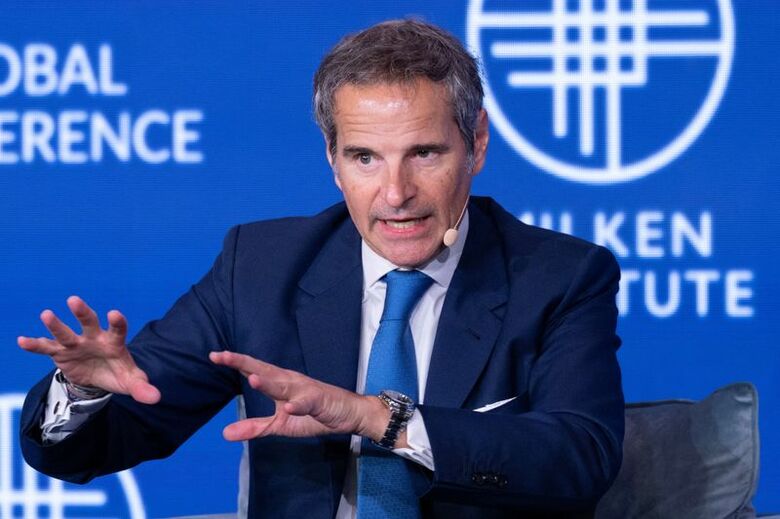 国際原子力機関（ＩＡＥＡ）のグロッシ事務局長。米カリフォルニア州で今月４日撮影。REUTERS/Mike Blake