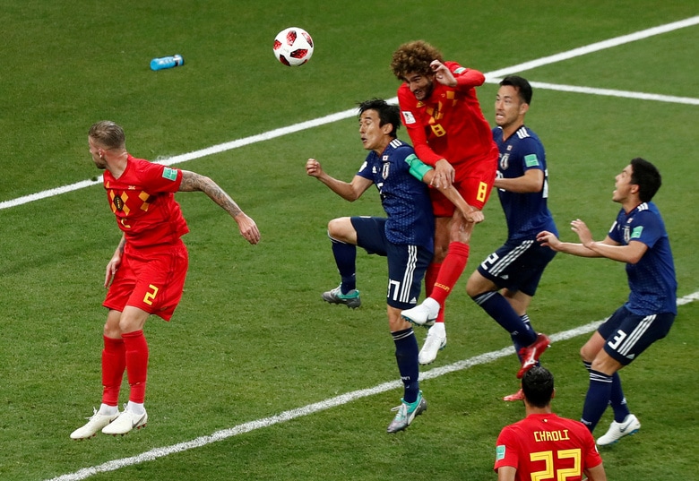 ロシアＷ杯決勝トーンメントの日本ベルギー戦（7月3日）　Murad Sezer-REUTERS