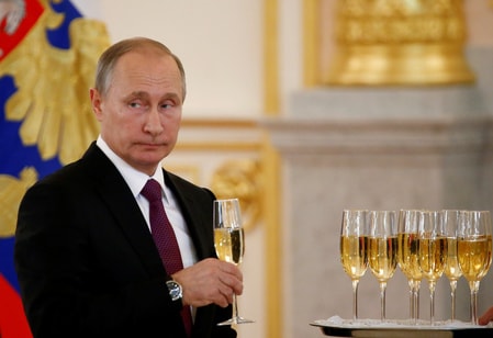 　１２月２３日、ロシアのプーチン大統領が、トランプ次期米大統領に書簡を送っていたことが分かった。写真はモスクワで１１月撮影（２０１６年　ロイター／Sergei Karpukhin）
