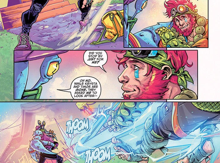 アメコミらしい色使いと『ドラゴンボール』の世界観が混ざったハイブリッド作品　Courtesy Dark Horse Comics