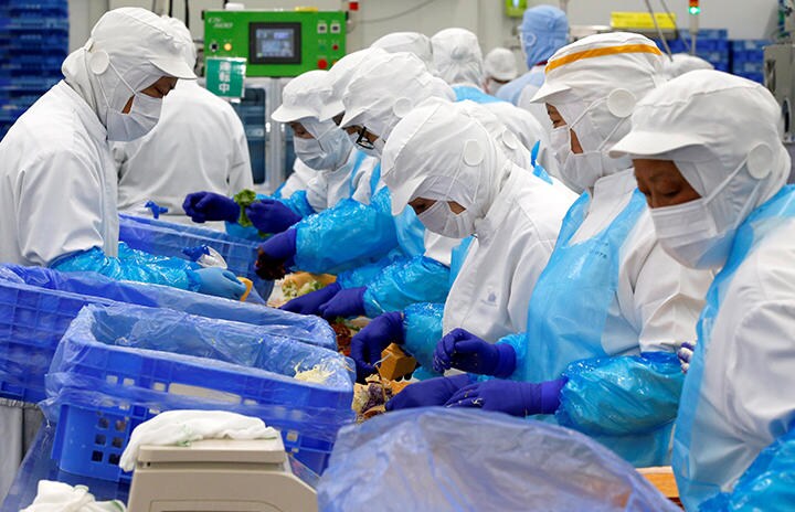 実習生の従事する産業は多岐にわたる（写真は2018年4月、千葉県の食品工場。本文とは直接関係ありません）　TORU HANAI-REUTERS