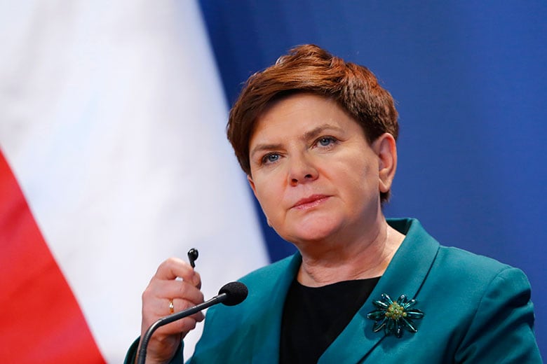 ポーランドに「革命的変化」をもたらすという「法と正義」のシドゥウォ首相　Laszlo Balogh-REUTERS