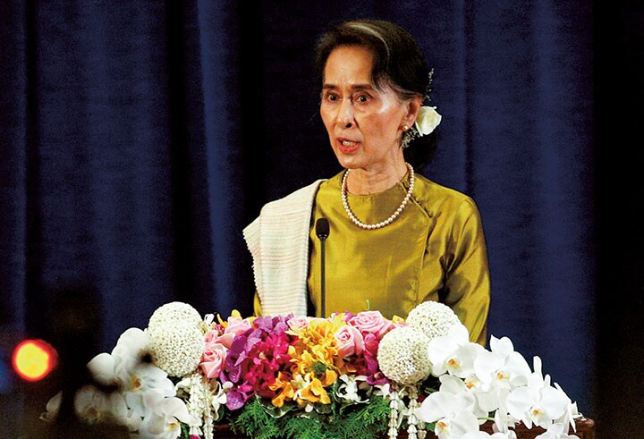 軍をかばうかのようなスーチーの発言に国際社会は失望している　Athit Perawongmetha-REUTERS