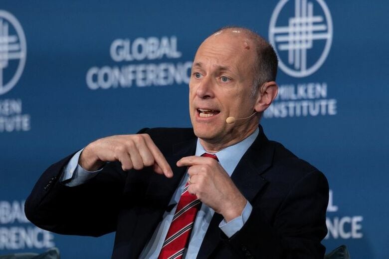 米シカゴ地区連銀のグールズビー総裁。5月6日、米カリフォルニア州ビバリーヒルズで撮影。REUTERS/Mike Blake