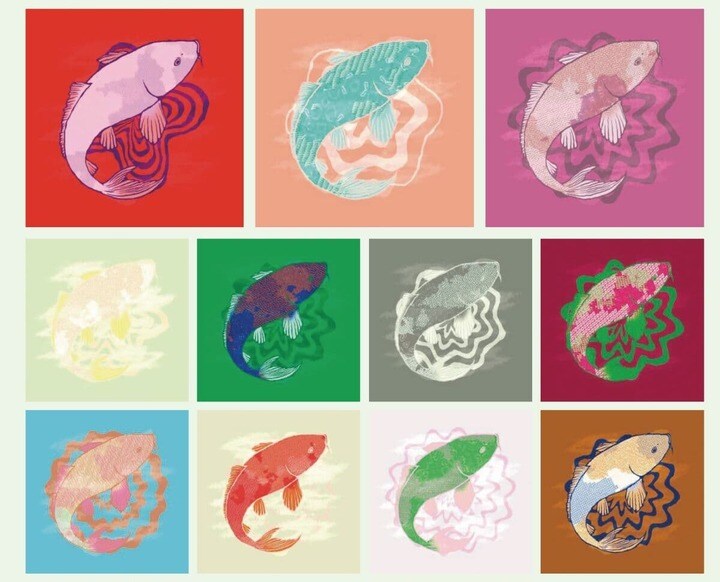 Generative patterns〝NISHIKIGOI〞　提供：長岡市山古志支所