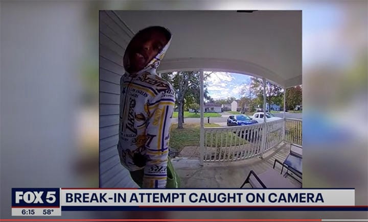 防犯カメラに映る男　FOX 5 Washington DC-YouTube