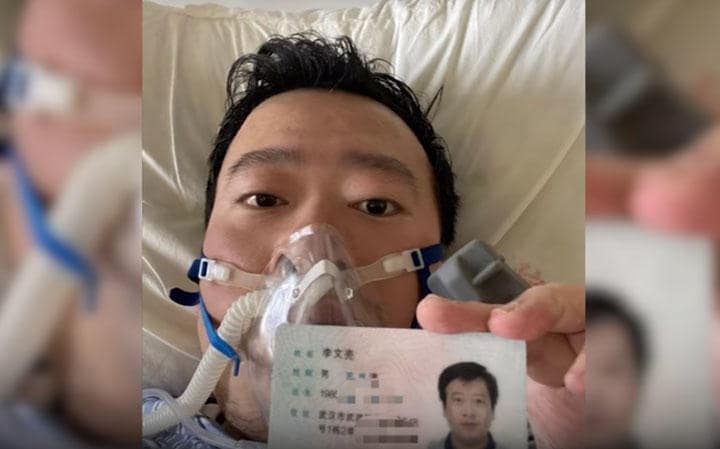 武漢中央病院の李文亮医師は1月12日からICUで治療を受けていた　South China Morning Post/YOUTUBE