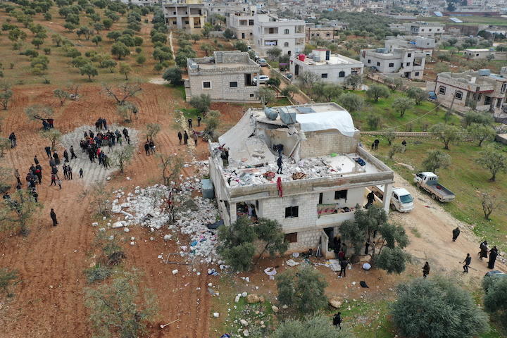 米特殊部隊が攻撃したシリアの民家（2月3日）　Mohamed Al-Daher/REUTERS