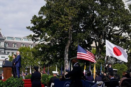 日米両国は、核融合発電の開発と商業化を加速するための共同パートナーシップを発表した。１０日、ワシントンで撮影（２０２４年　ロイター/Elizabeth Frantz）