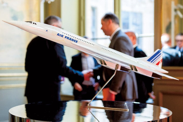 コンコルドの模型　BENJAMIN GIRETTEｰBLOOMBERG/GETTY IMAGES