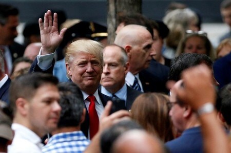 　９月１２日、トランプ氏は健康問題が選挙戦の争点になるとの認識を表明した。写真はニューヨークで１１日撮影（２０１６年　ロイター／Brendan McDermid）