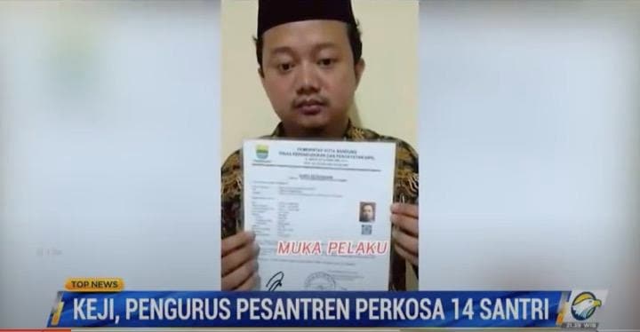 女子生徒を暴行、妊娠させたヘリー・ウィラワン被告　metrotvnews / YouTube