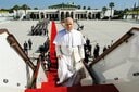 戦争反対の立場を改めて明確にした（4月15日、訪問先のアルジェリアで）　ABACA-REUTERS