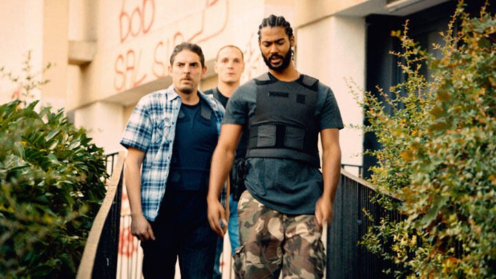 映画『レ・ミゼラブル』の物語では、犯罪防止班（BAC）3人の警官らしからぬ振る舞いがトラブルの元に　(C）SRAB FILMS LYLY FILMS RECTANGLE PRODUCTIONS