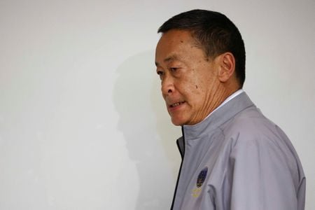 　７月２４日、タイの憲法裁判所は刑務所に服役したことのある弁護士を閣僚に任命したことを理由にセター首相の解任を求めている元上院議員グループの申し立てについて、８月１４日に判決を下すと明らかにした。１６日撮影（２０２４年　ロイター/Chalinee Thirasupa）