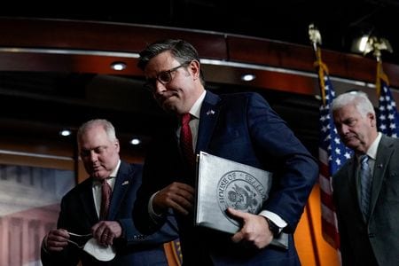 　１１月１４日、米下院は、政府機関閉鎖回避のためのつなぎ予算案を可決した。米首都ワシントンで撮影（２０２３年　ロイター/Elizabeth Frantz）