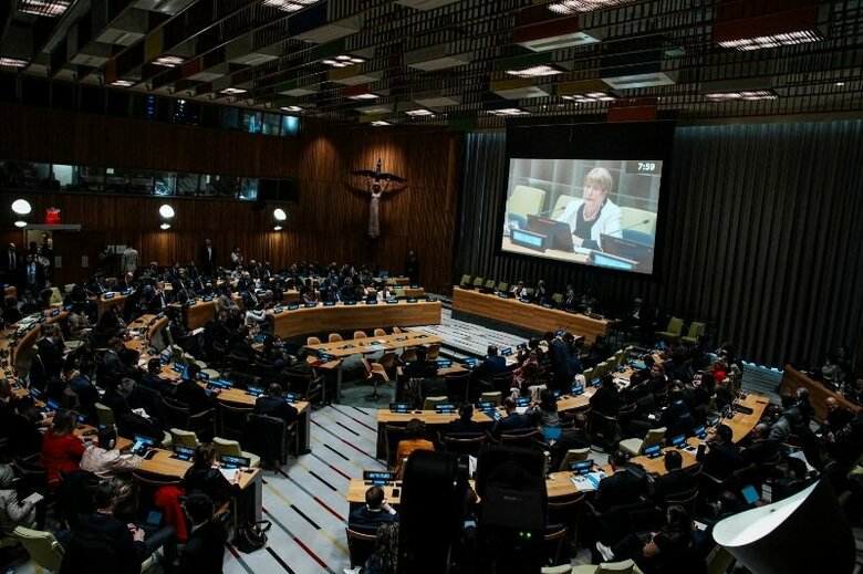 写真は21日、ニューヨーク市の国連本部で撮影。REUTERS/Eduardo Munoz