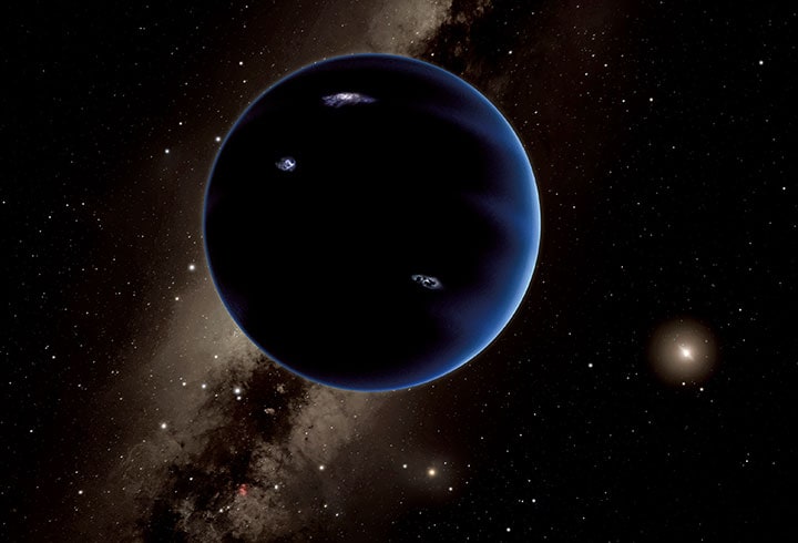 太陽系のかなたにある天体の軌道を傾斜させているのは、まだ誰も見たことがない第9惑星の存在なのか　COLTECH/R. HURT(IPAC)