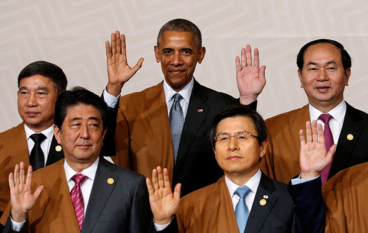 11月20日、ペルーのAPEC首脳会議で　Kevin Lamarque-REUTERS