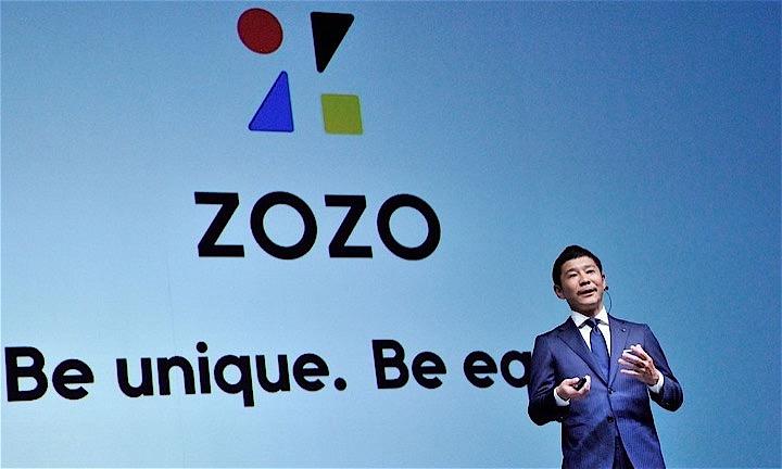 2018年7月の新生ZOZOビジョン発表会での前澤友作社長（撮影：梅谷秀司）