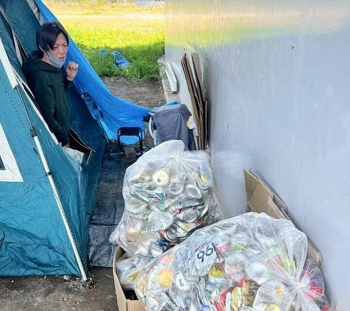 宇海くんが自分で集めたアルミ缶