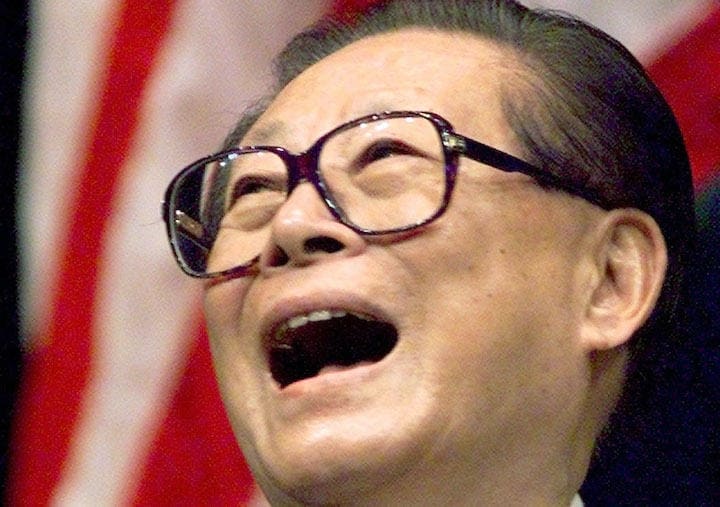 2002年10月に訪米した時の江沢民　Jeff Mitchell-REUTERS