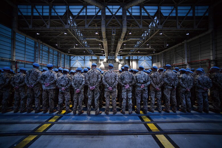 国連の任務から帰還したドイツ軍部隊（2023年12月）　ALEXANDER KOERNER/GETTY IMAGES
