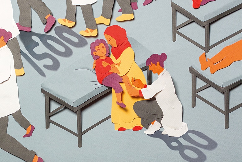 2010年の1500人（左上）が、2015年には80人以下（右下）に　 ILLUSTRATION BY MAELLE DOLIVEAUX