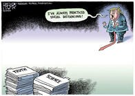 「社会的距離」を無視するトランプが、距離を取りたい相手（パックン）