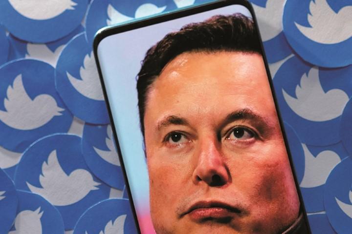 マスク買収後のツイッターは大荒れの予感？　PHOTO ILLUSTRATION BY DADO RUVICｰREUTERS