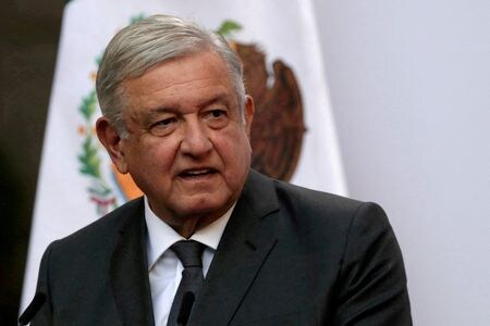 メキシコのロペスオブラドール大統領（６８）は１１日、定例記者会見向けのビデオメッセージで、昨年１月に続き２回目の新型コロナウイルス感染が判明したものの、経過は良好と明らかにした。写真はロペスオブラドール大統領。２０２０年１２月撮影（２０２２年　ロイター/Henry Romero）