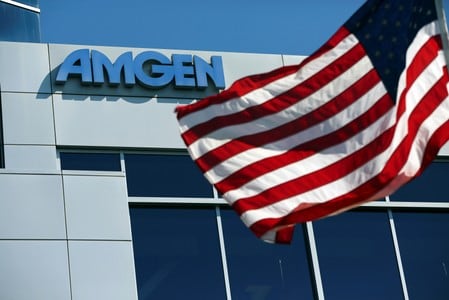 　１０月３１日、米医薬品大手アムジェンは、中国のバイオテクノロジー会社、百済神州（ベイジーン）の株式２０．５％を現金約２７億ドルで取得すると発表した。写真はサンフランシスコで２０１３年１０月撮影（２０１９年　ロイター／Robert Galbraith）