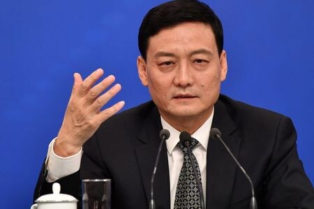 中国国営の新華社は１１日、新たな工業情報化相に国務院国有資産監督管理委員会（国資委）の肖亜慶総局長が指名されたと報じた。昨年３月撮影（２０２０年　ロイター/CHINA STRINGER NETWORK）