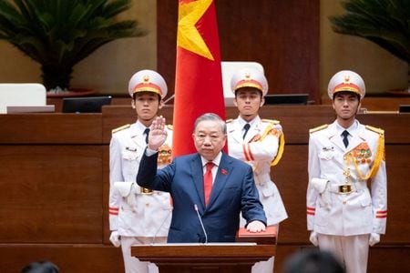 トー・ラム共産党書記長。４月７日、ベトナムのハノイで撮影。提供写真。National Assembly/Handout