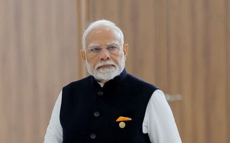 　２月１０日、インドのモディ首相（写真）は、トランプ米大統領との会談に先立ち、米国のインド向け輸出を促進し、貿易摩擦を回避する可能性のある関税引き下げを検討している。写真は露カザンで昨年１０月撮影（２０２５　ロイター／Maxim Shemetov）