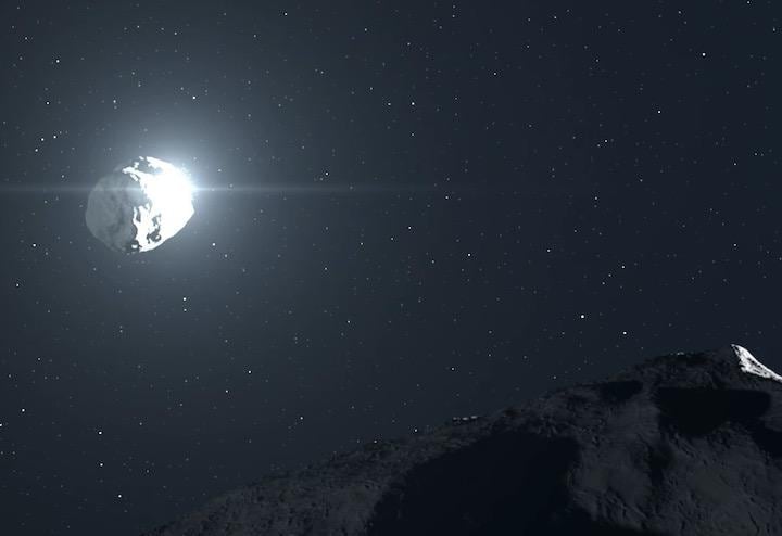 宇宙探査機を小惑星に衝突させて軌道を変える......    ESA