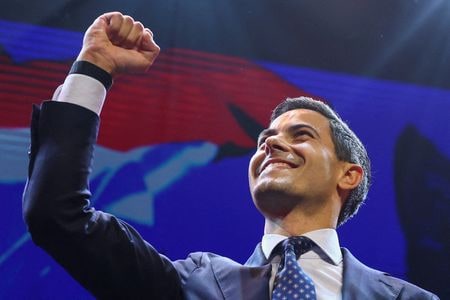 　オランダで２３日、中道リベラル「民主６６」のイェッテン党首（３８）が首相に就任した。オランダ史上最年少の首相となる。ライデンで２０２５年１０月撮影（２０２６年　ロイター／Piroschka van de Wouw）