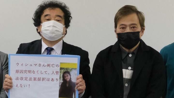 ラサール石井さん（右）と指宿昭一弁護士（左）（筆者撮影）