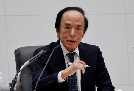 写真は日銀の植田和男総裁。2025年12月、都内で撮影。REUTERS/Manami Yamada