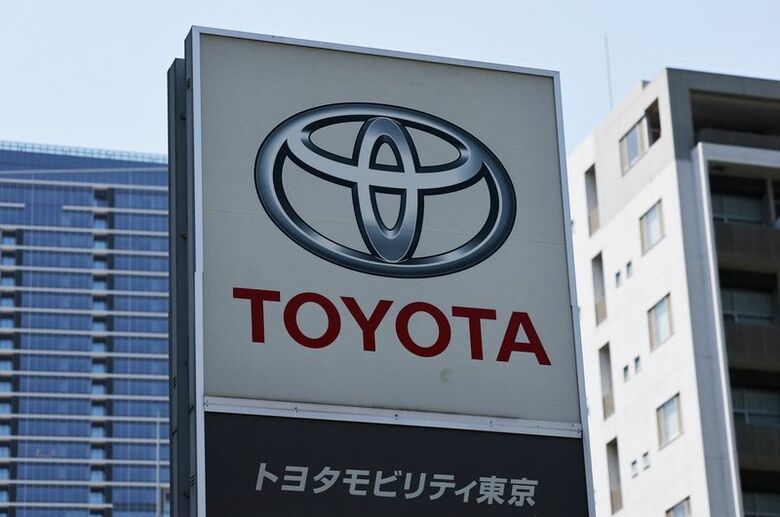 トヨタ自動車のロゴ。5月18日、都内で撮影。 REUTERS/Issei Kato