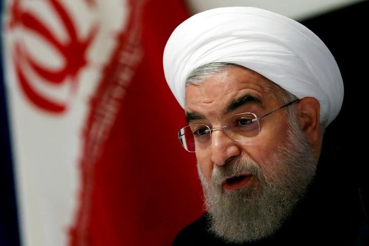 ７月２６日、イランのロウハニ大統領は、米国が新たに対イラン制裁を発動した場合は報復すると述べた。写真はニューヨークで２０１６年９月に撮影（２０１７年　ロイター／Lucas Jackson）