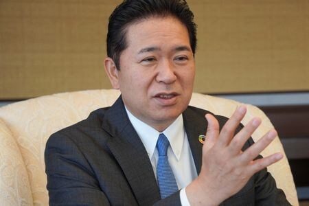 大和証券グループ本社の荻野明彦社長。５月２８日、東京で撮影（２０２５年　ロイター/Miho Uranaka）