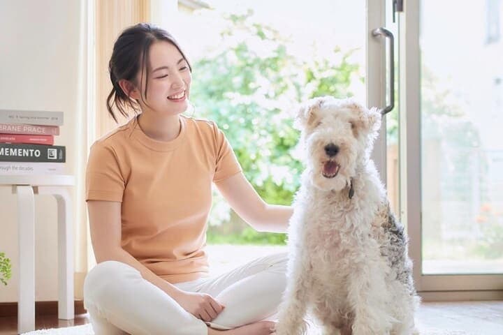 犬と女性