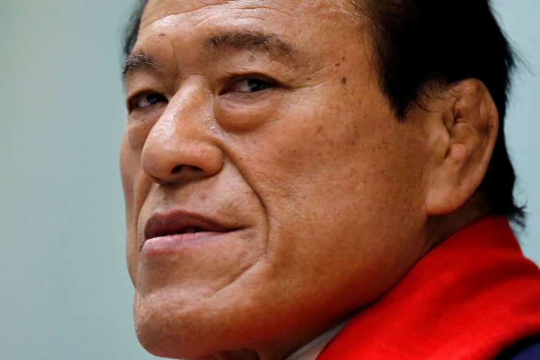 10月1日に亡くなったアントニオ猪木。プロレスラーとして一時代を築いた後、政界に転じた　Toru Hanai-REUTERS